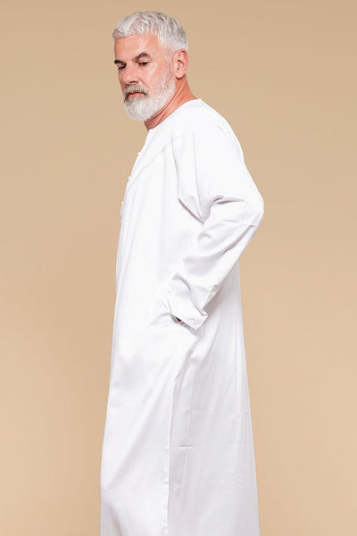 Brilliant White Omani Thobe - CAVE