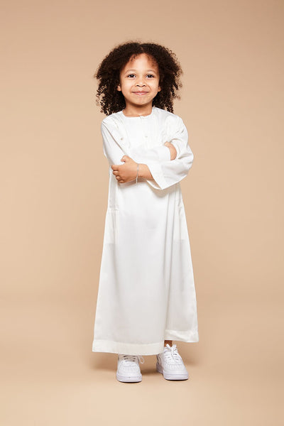 Cannoli Cream Omani Kids Thobe - CAVE