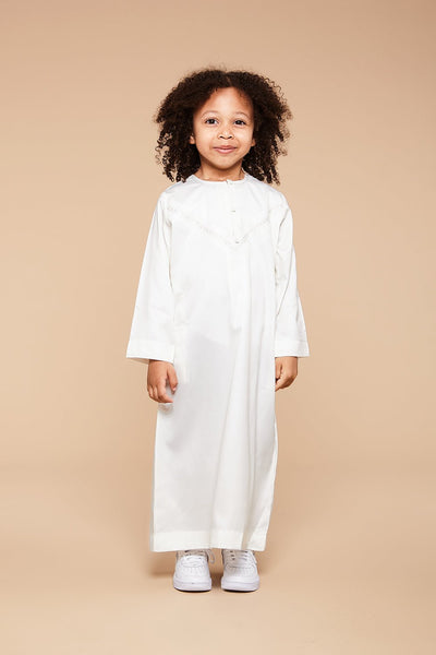 Cannoli Cream Omani Kids Thobe - CAVE