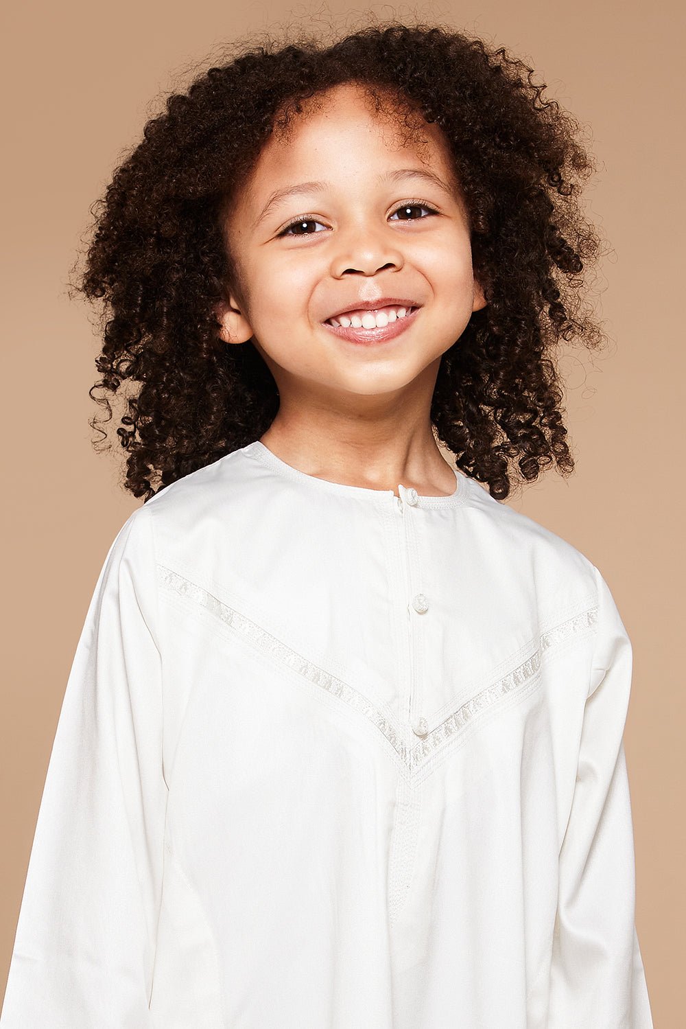 Cannoli Cream Omani Kids Thobe - CAVE