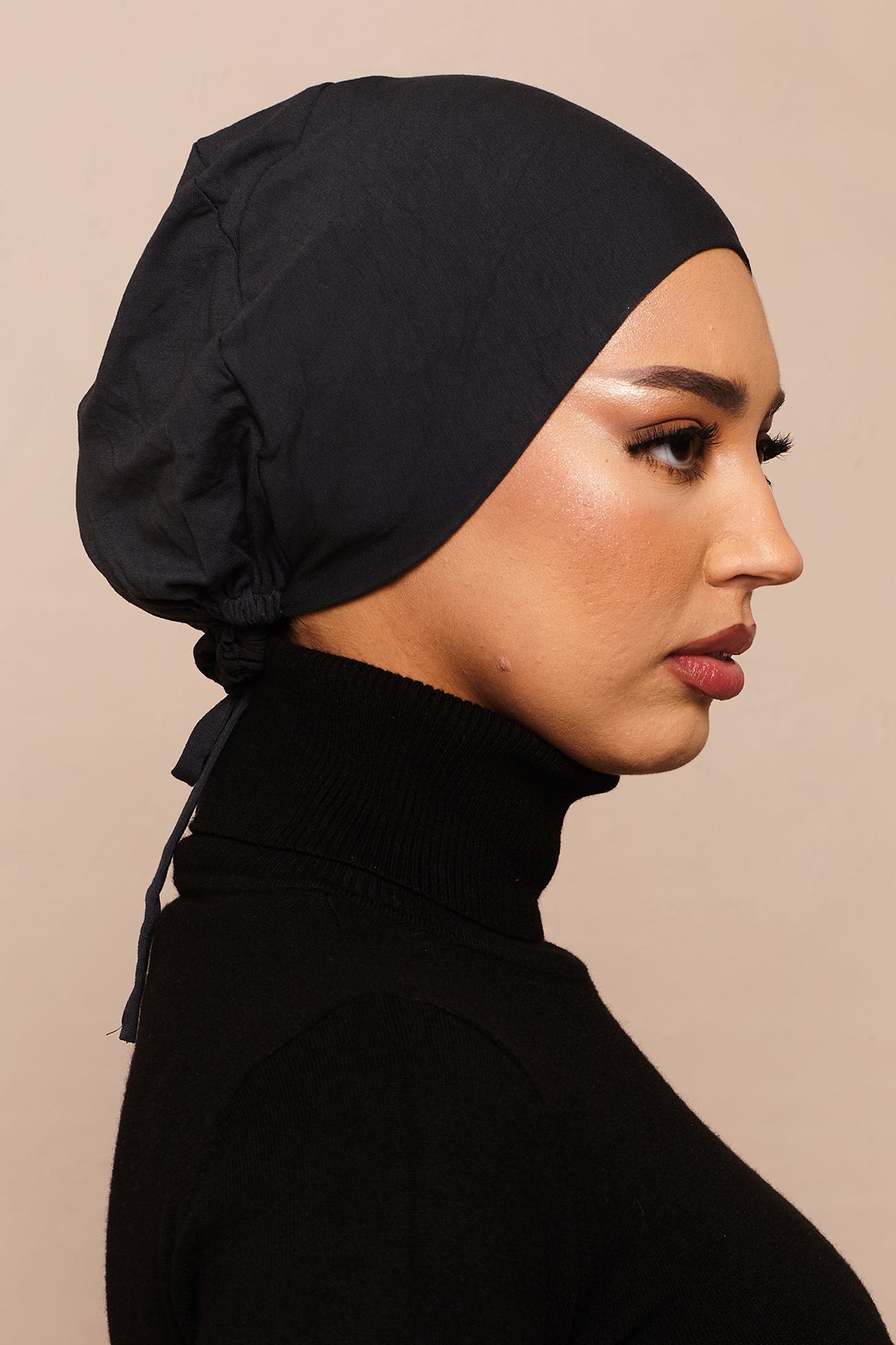 Charcoal Bamboo Jersey Hijab Cap - CAVE