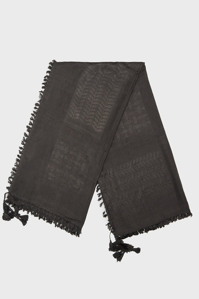 Charcoal Bamboo Keffiyeh Scarf - CAVE