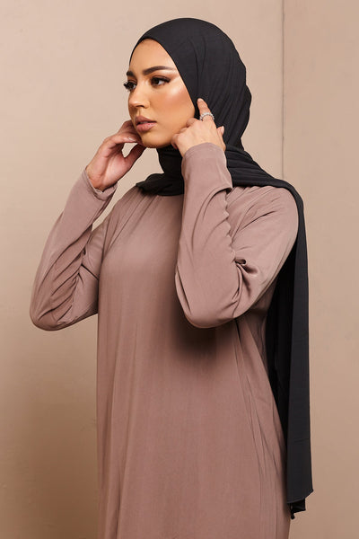 Charcoal Soft Bamboo Jersey Hijab - CAVE