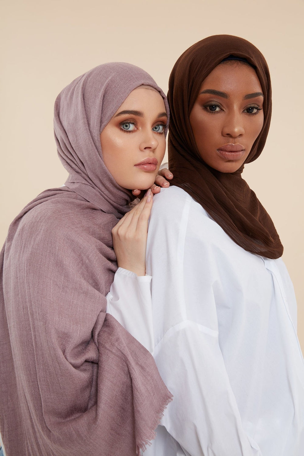 Chocolate Brown Cotton & Silk Hijab - CAVE