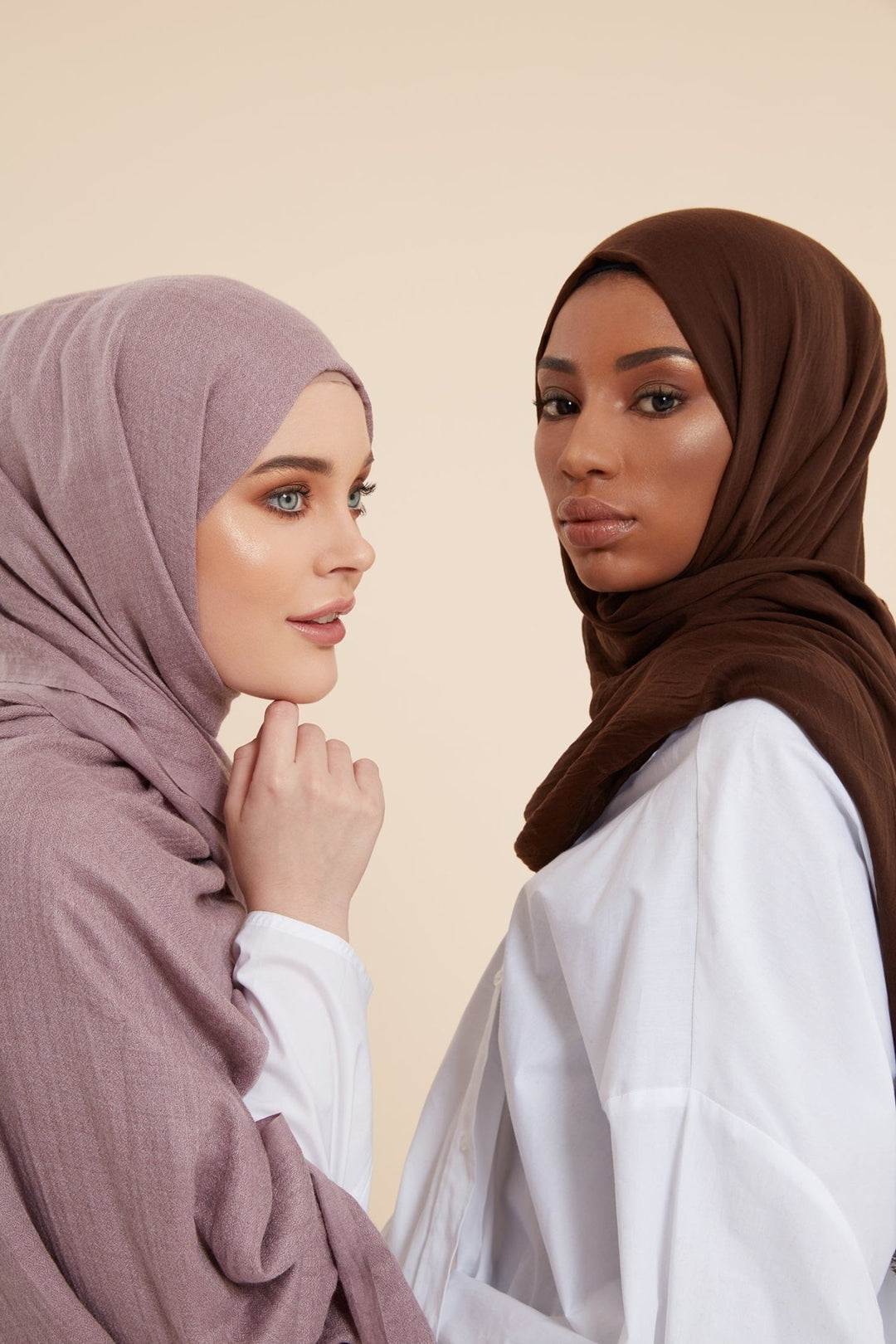 Chocolate Brown Cotton & Silk Hijab - CAVE