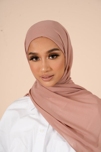 Dusty Pink Soft Crepe Hijab - CAVE