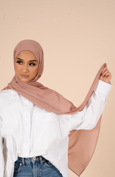 Dusty Pink Soft Crepe Hijab - CAVE