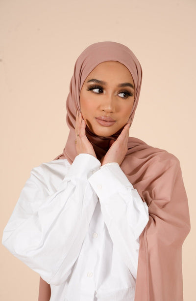 Dusty Pink Soft Crepe Hijab - CAVE