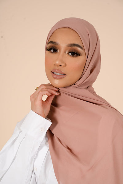 Dusty Pink Soft Crepe Hijab - CAVE