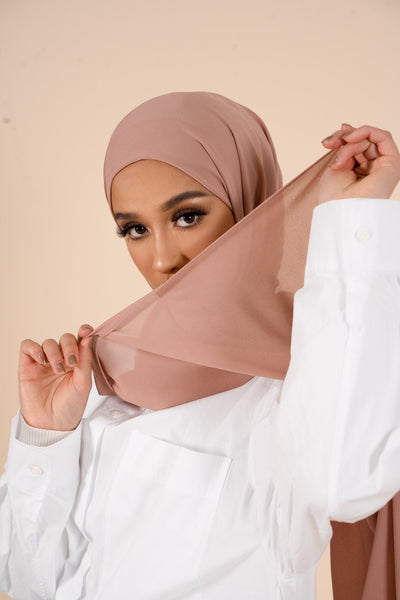 Dusty Pink Soft Crepe Hijab - CAVE