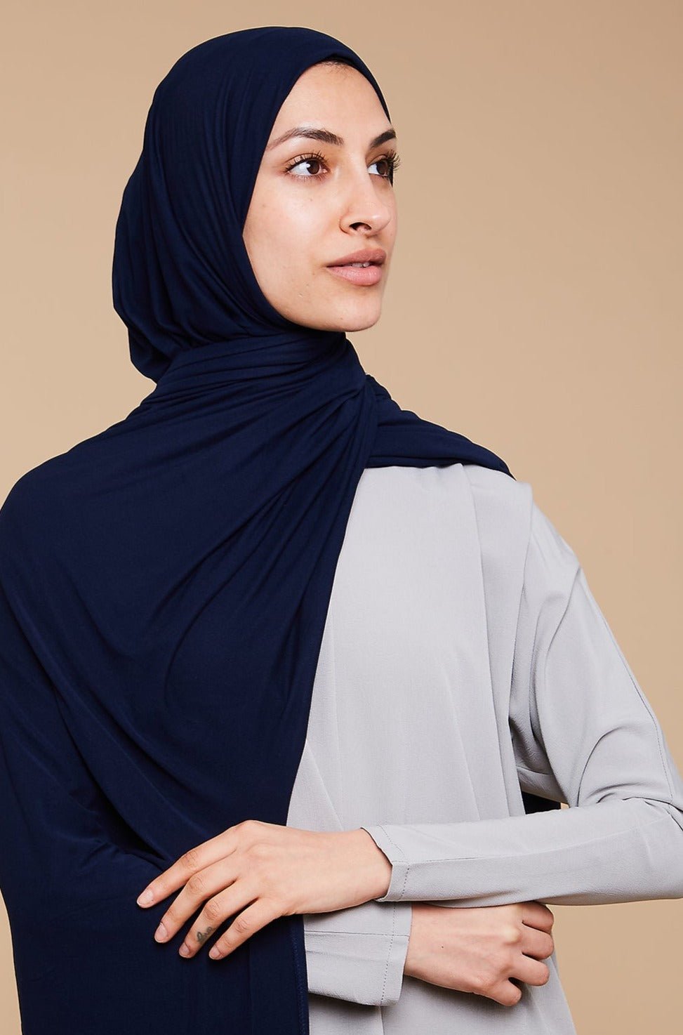 Egyptian Blue Soft Jersey Hijab - CAVE