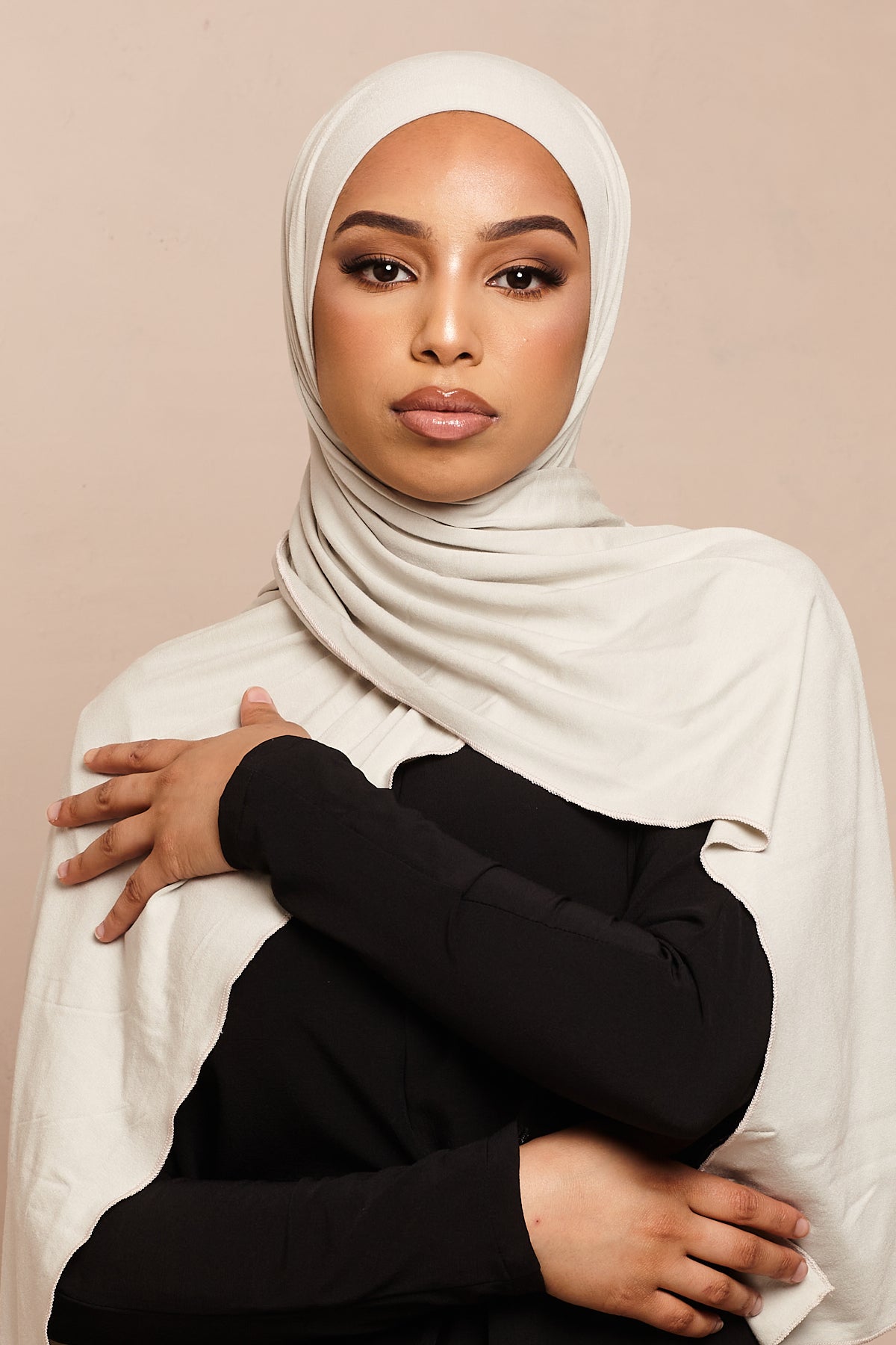 Foggy Grey Bamboo Jersey Hijab - CAVE