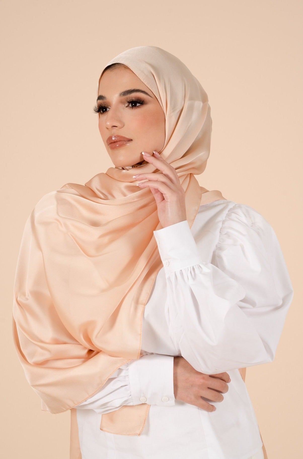 Golden Haze Soft Satin Hijab - CAVE