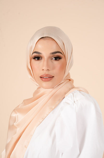 Golden Haze Soft Satin Hijab - CAVE