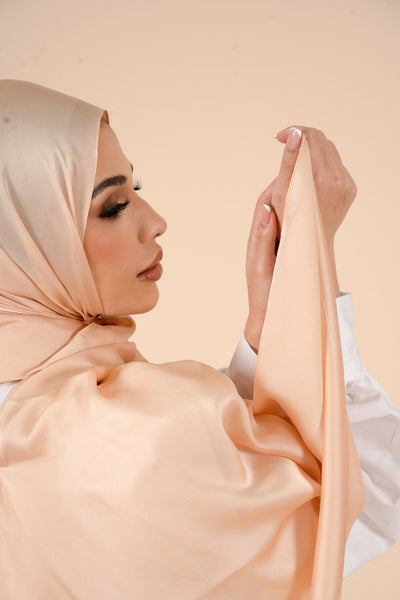 Golden Haze Soft Satin Hijab - CAVE