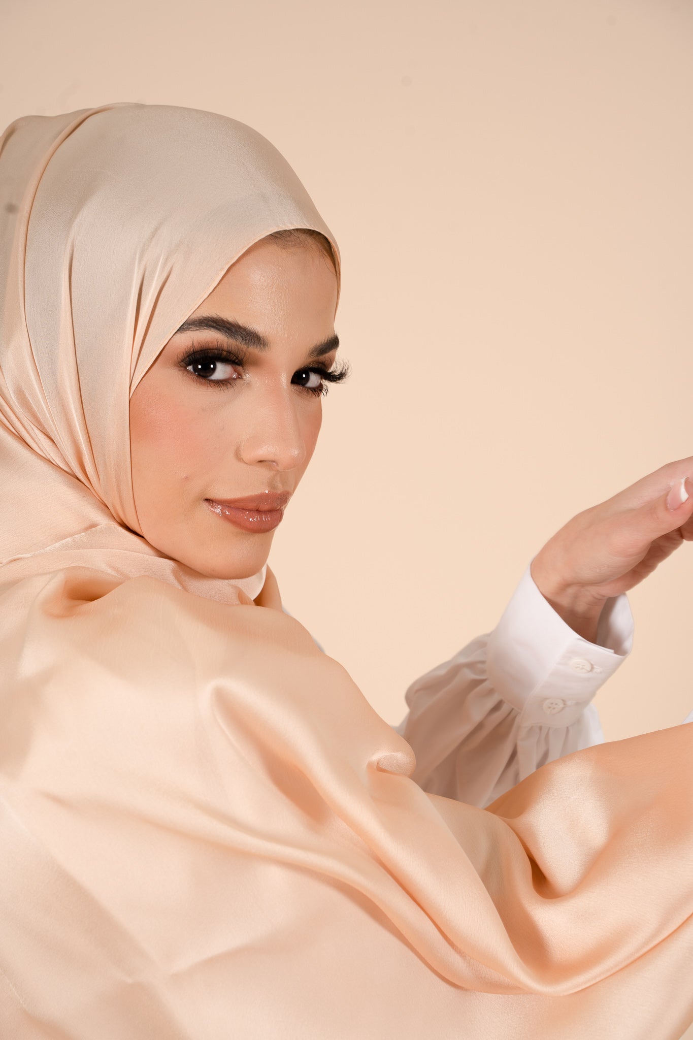 Golden Haze Soft Satin Hijab - CAVE