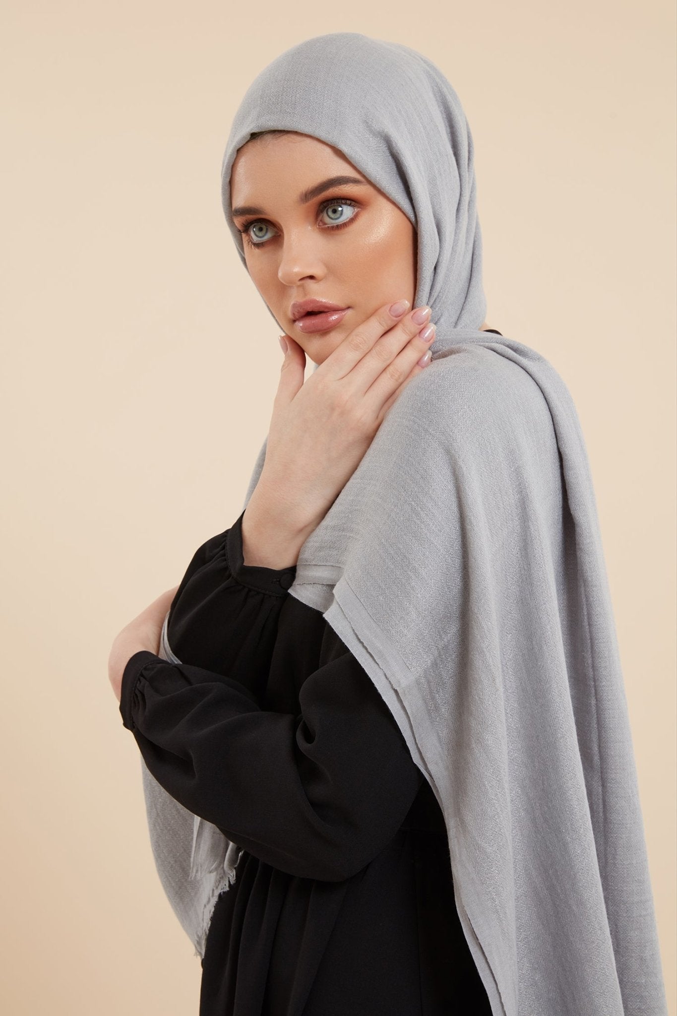 Grey Cotton & Wool Hijab - CAVE