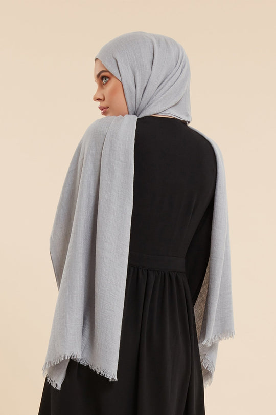 Grey Cotton & Wool Hijab - CAVE