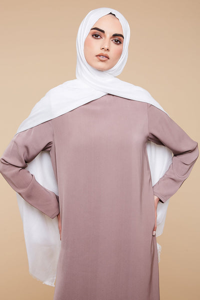 Ice White Lenzing Modal Hijab - CAVE