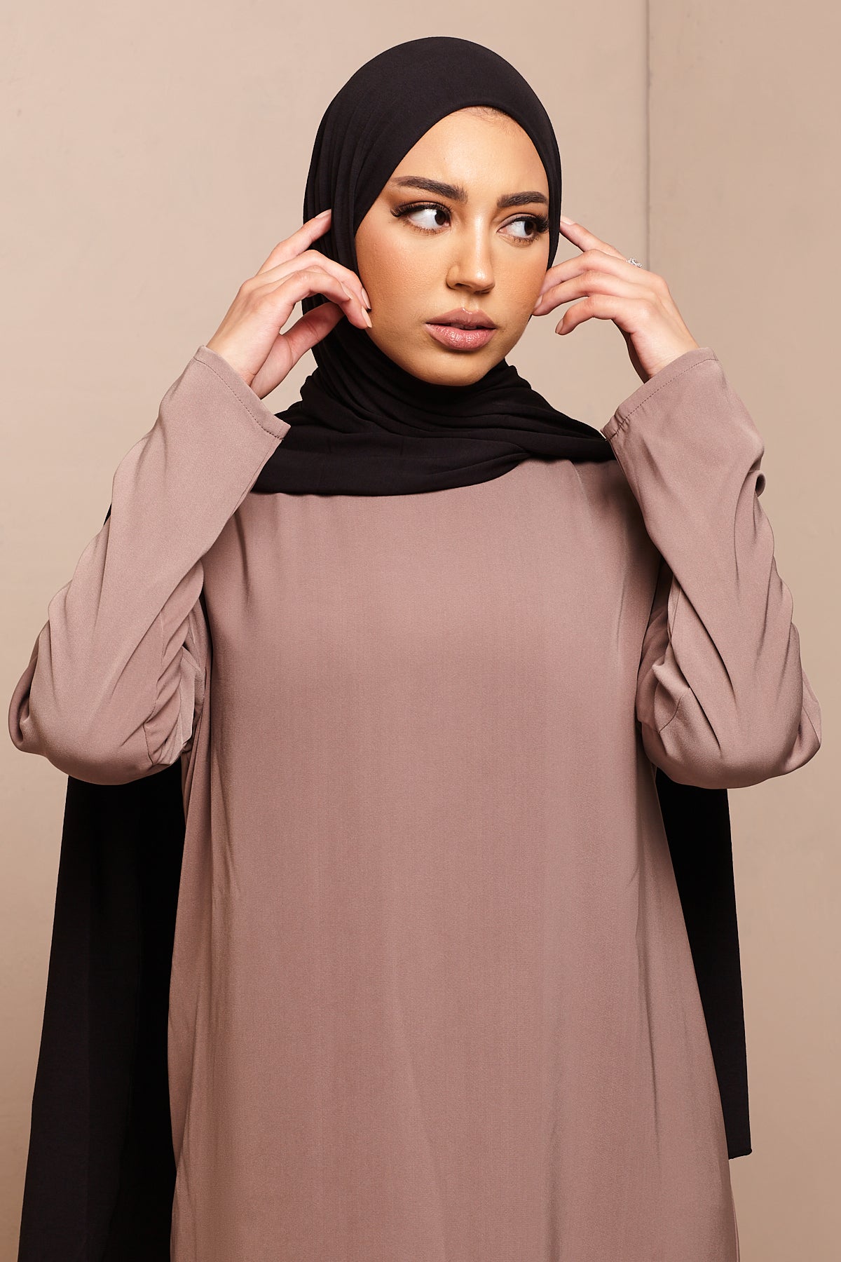 Jet Black Soft Bamboo Jersey Hijab - CAVE