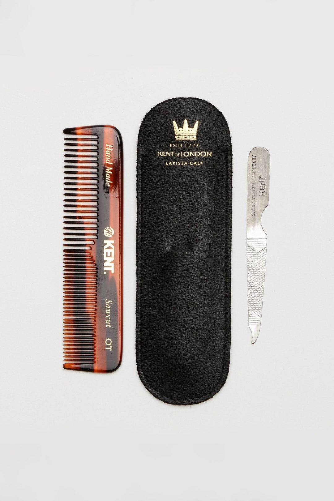 Kent Handmade Comb With Leather Case - CAVE