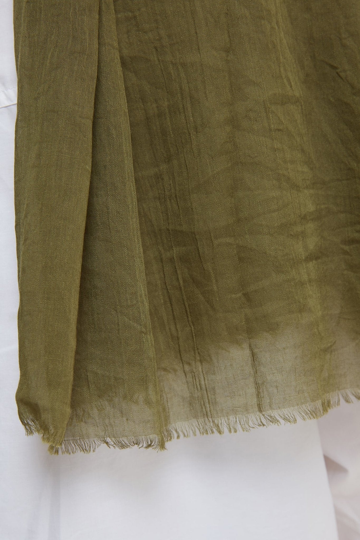 Khaki Cotton & Silk Hijab - CAVE