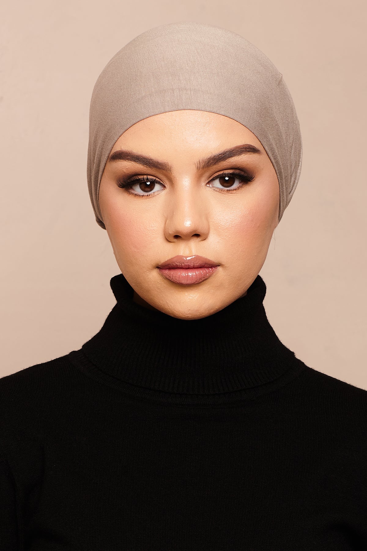Latte Bamboo Jersey Hijab Cap - CAVE