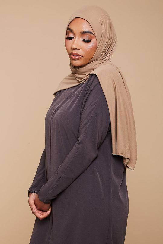 Latte Soft Jersey Hijab - CAVE