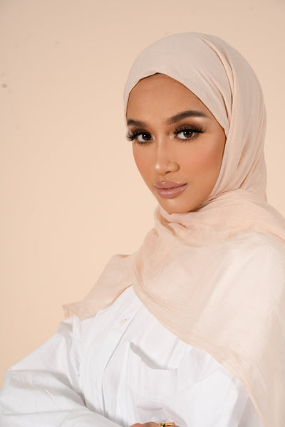 Lemon Meringue Cotton & Silk Hijab - CAVE