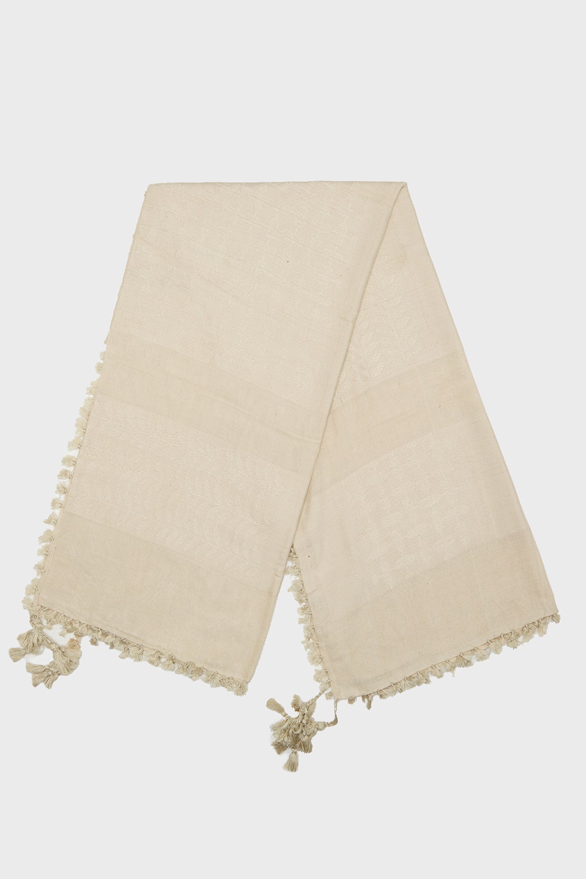 Light Cream Bamboo Keffiyeh Scarf - CAVE