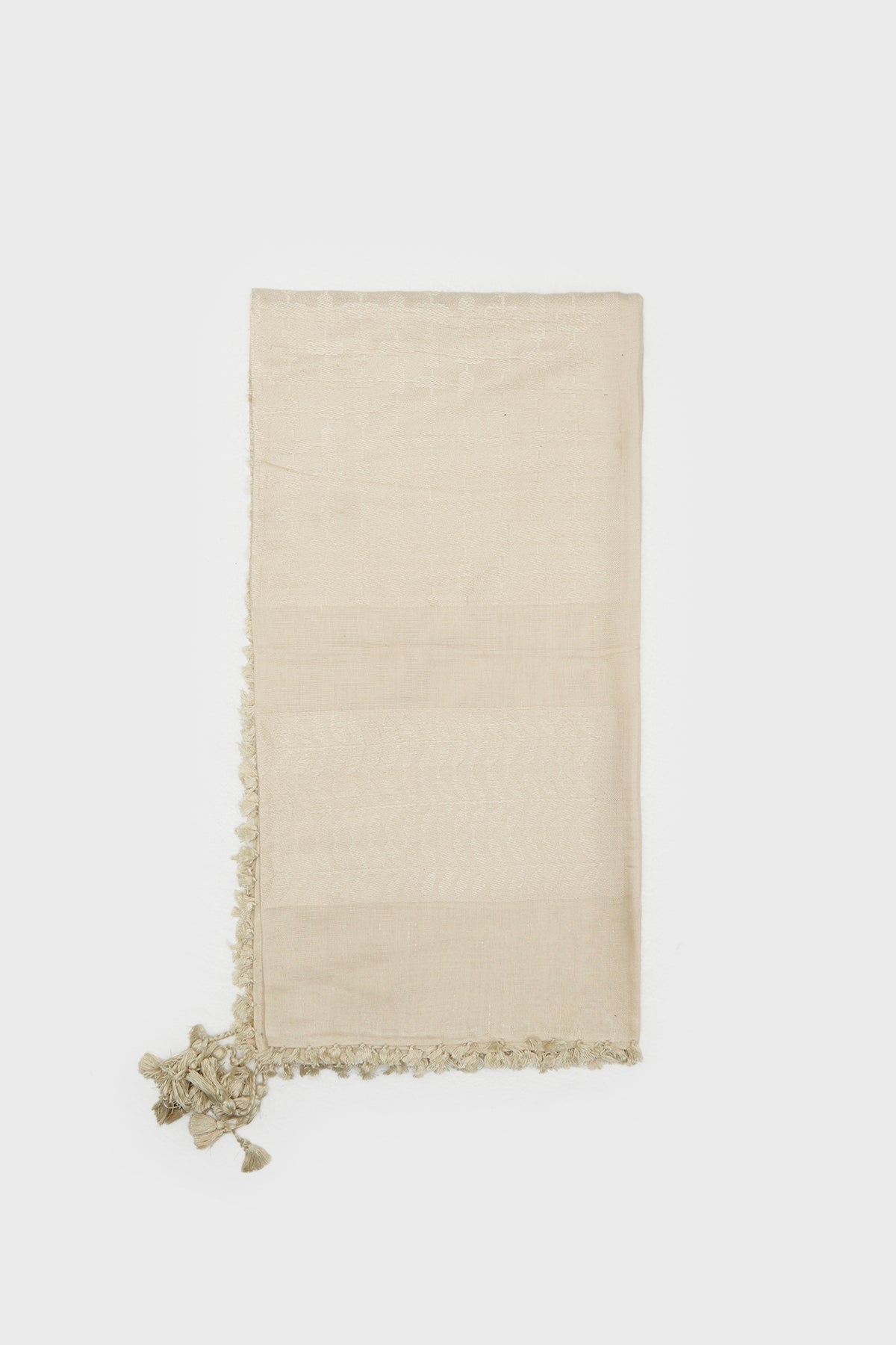 Light Cream Bamboo Keffiyeh Scarf - CAVE