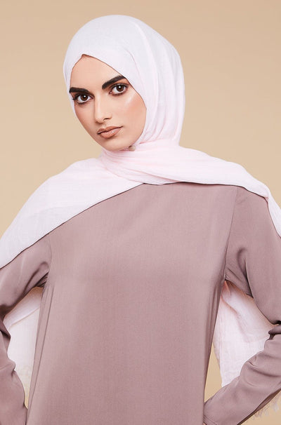 Light Pink Cotton & Wool Hijab - CAVE