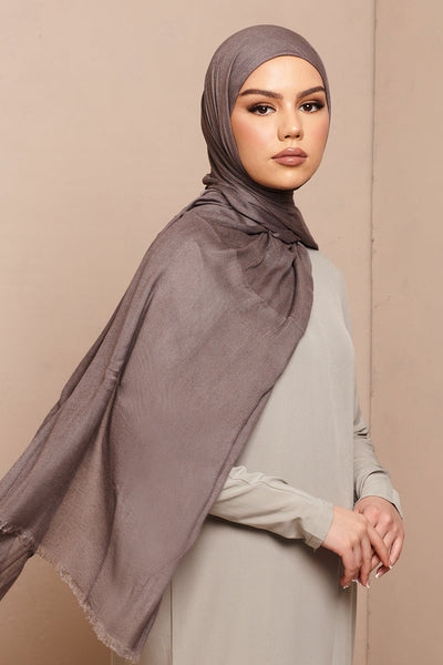 Lilac Grey Lenzing Modal Hijab - CAVE