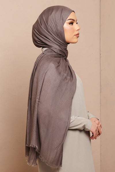 Lilac Grey Lenzing Modal Hijab - CAVE