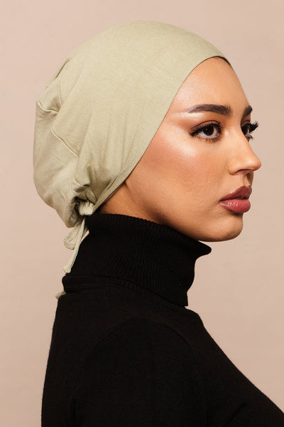 Lint Green Bamboo Jersey Hijab Cap - CAVE