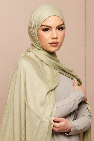 Lint Green Lenzing Modal Hijab - CAVE