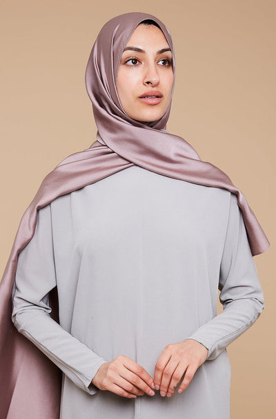 Mocca Grain Satin Hijab - CAVE