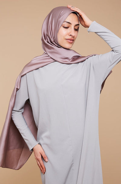 Mocca Grain Satin Hijab - CAVE