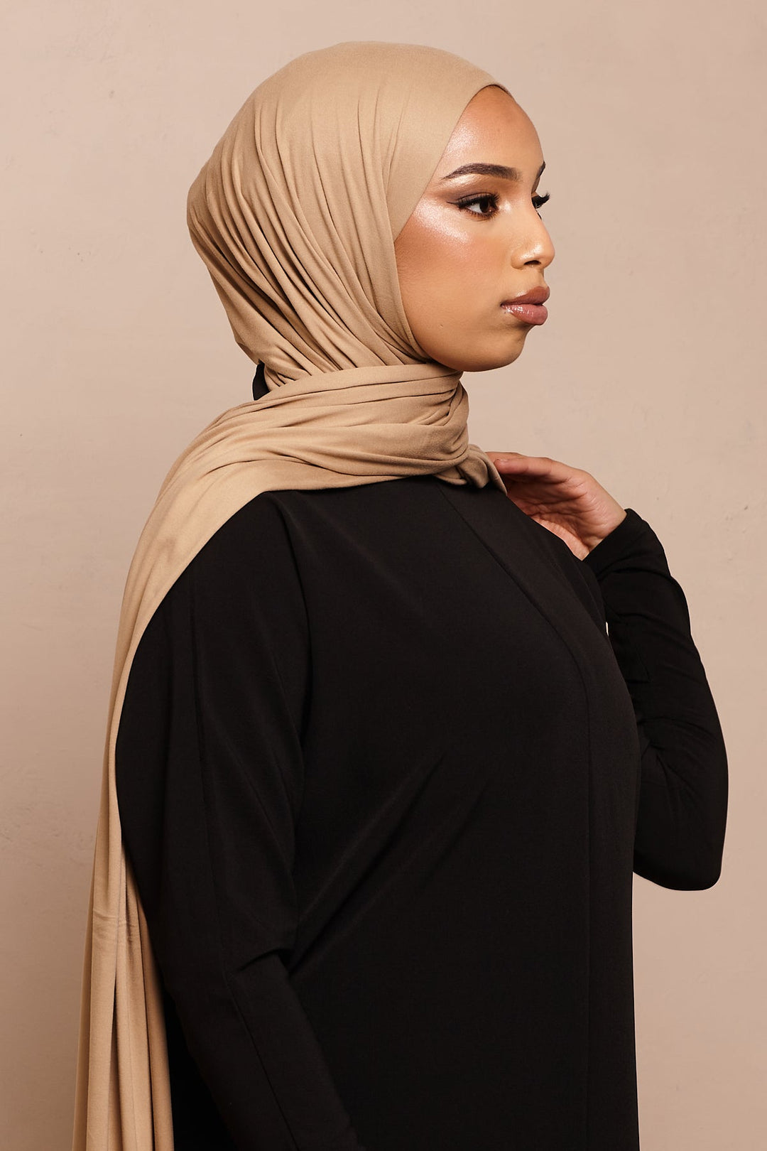 Mocha Meringue Bamboo Jersey Hijab - CAVE