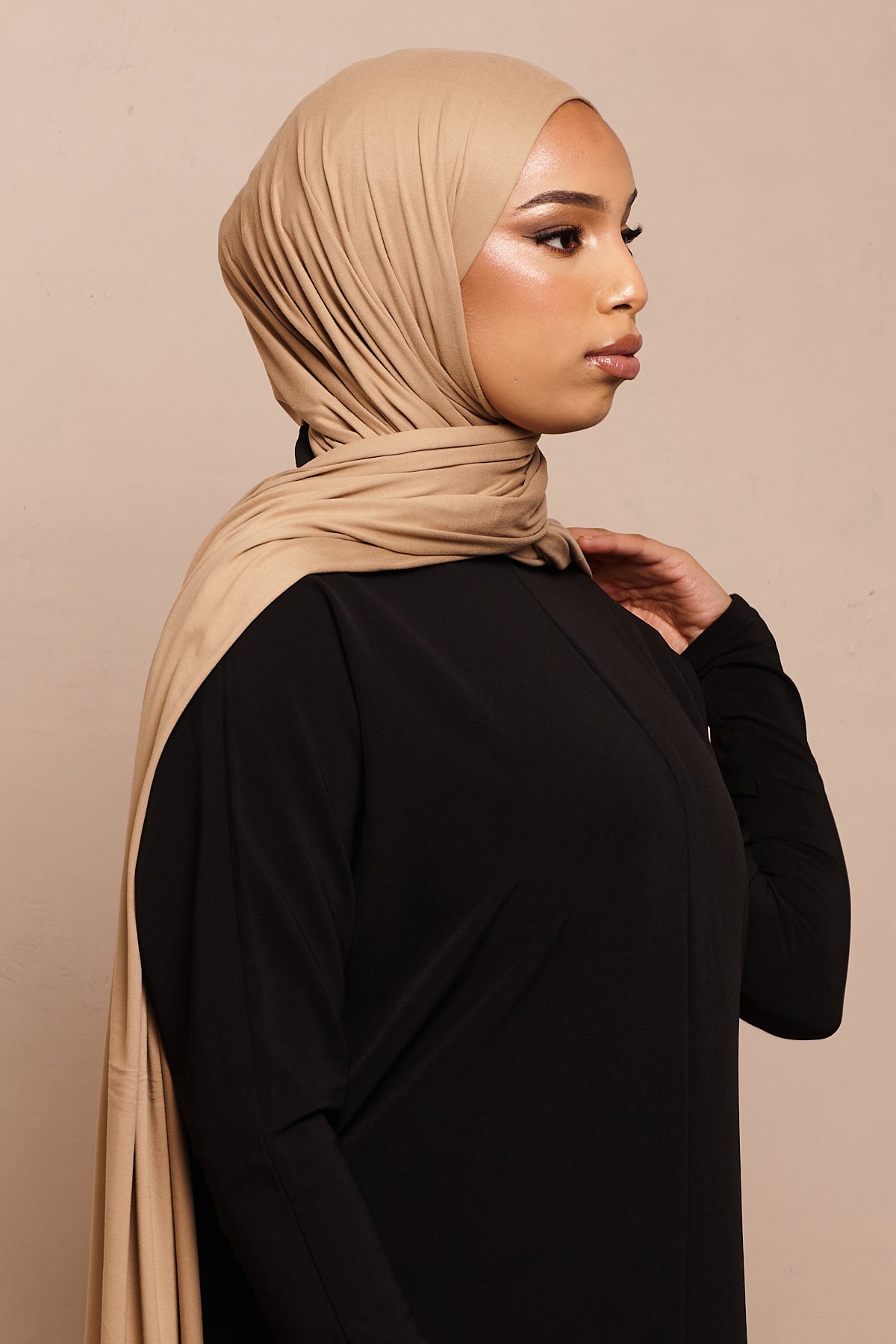 Mocha Meringue Bamboo Jersey Hijab - CAVE