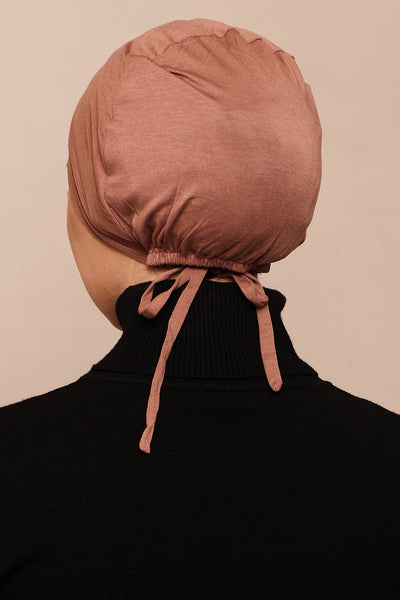 Mocha Mousse Bamboo Jersey Hijab Cap - CAVE