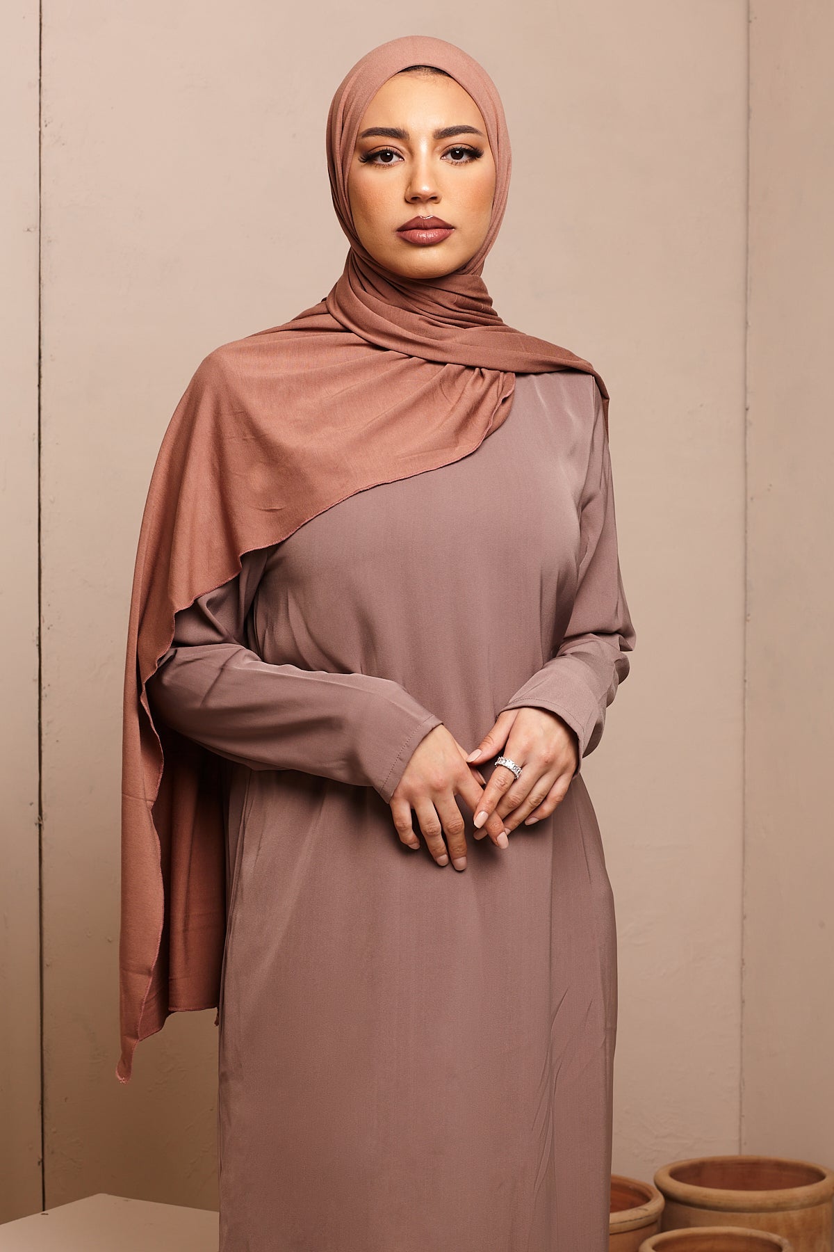 Mocha Mousse Bamboo Jersey Hijab - CAVE