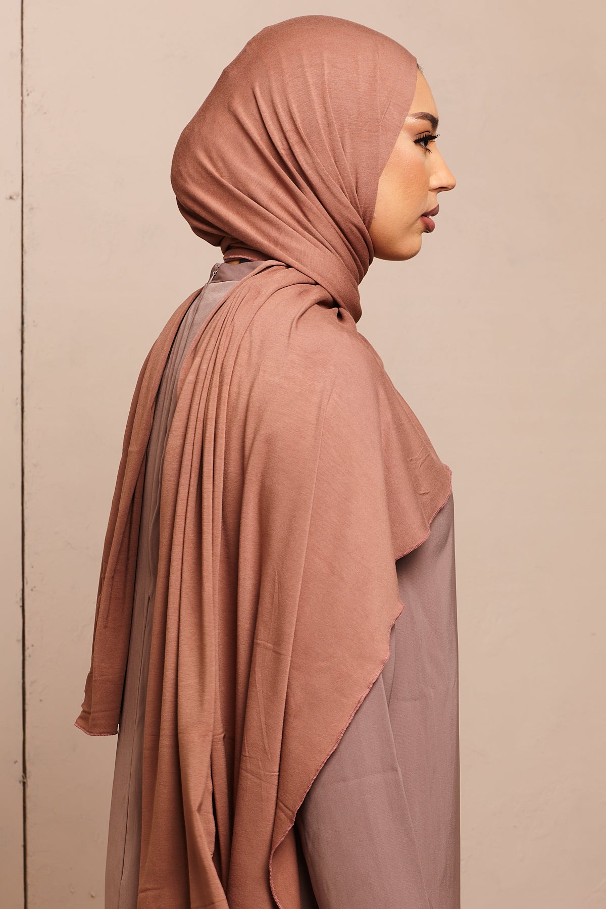 Mocha Mousse Bamboo Jersey Hijab - CAVE