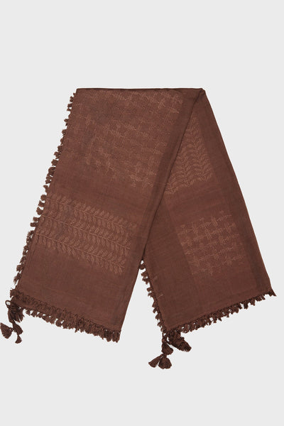 Mocha Mousse Bamboo Keffiyeh Scarf - CAVE