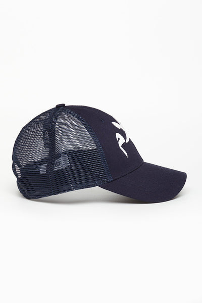 Navy & White Peace Arabic Cap - CAVE