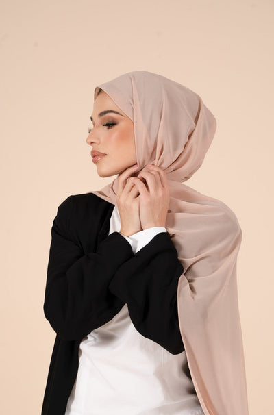 Nude Soft Crepe Hijab - CAVE