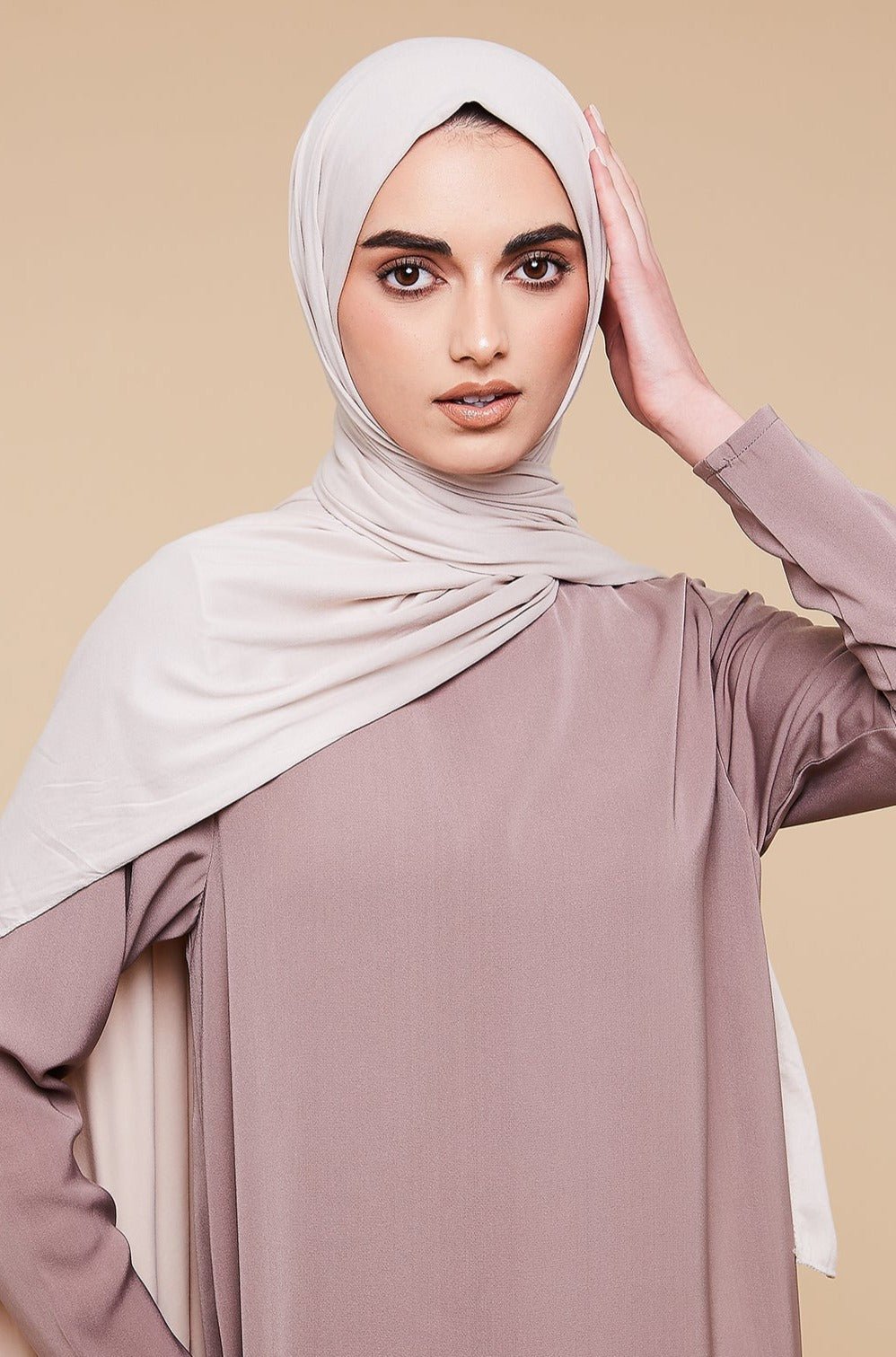 Oatmeal Soft Jersey Hijab - CAVE