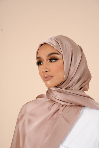 Pale Gold Soft Satin Hijab - CAVE