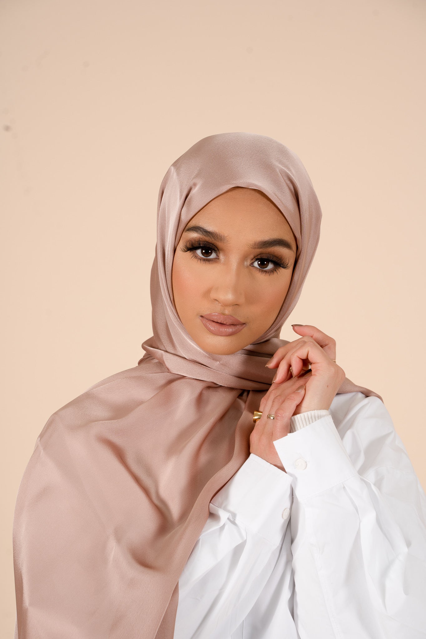 Pale Gold Soft Satin Hijab - CAVE