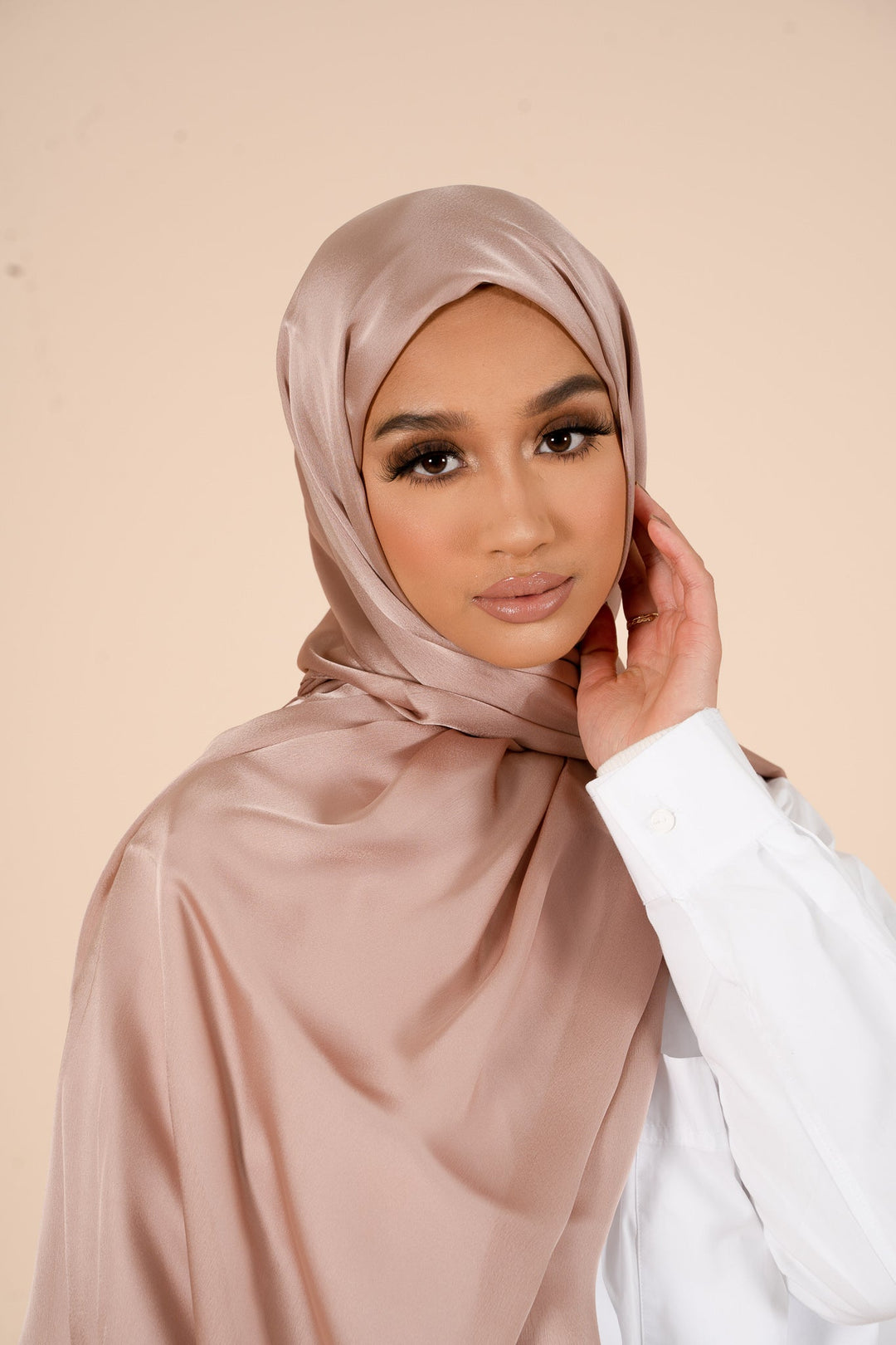 Pale Gold Soft Satin Hijab - CAVE